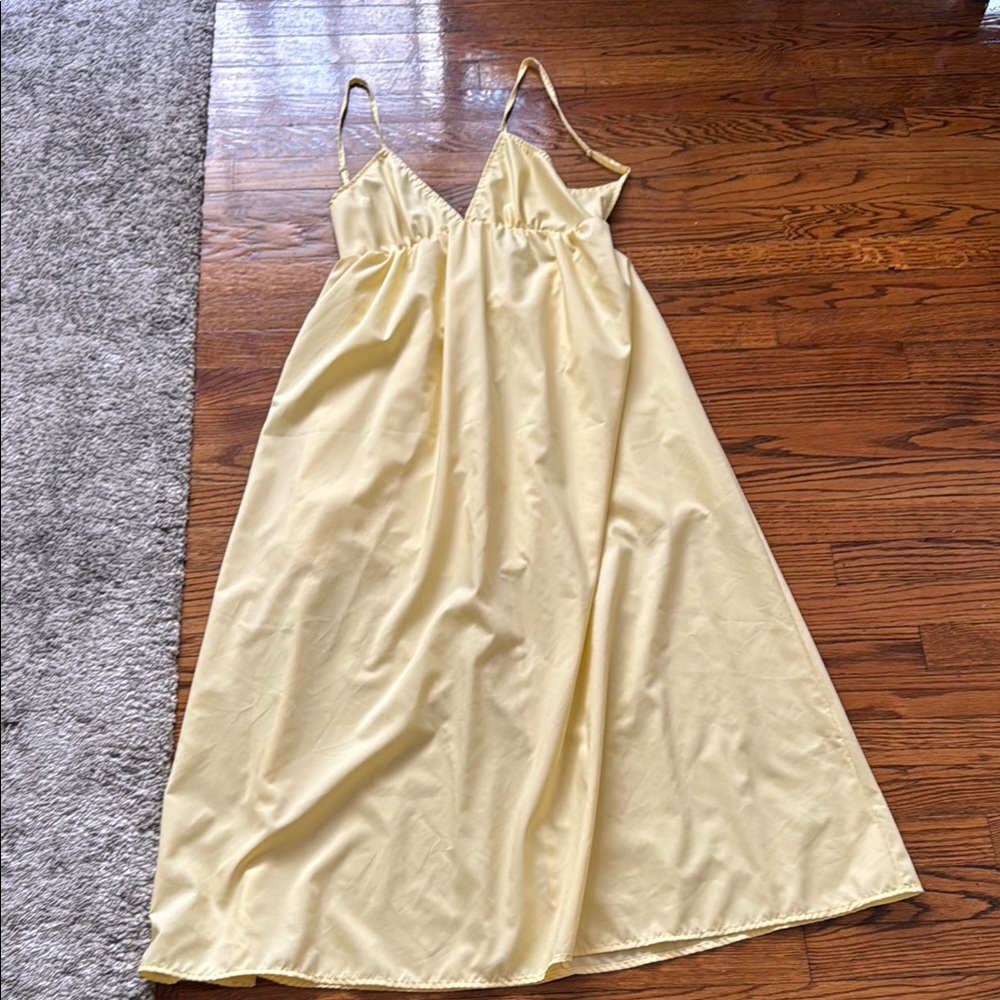 Yellow Spaghetti Strap Dress